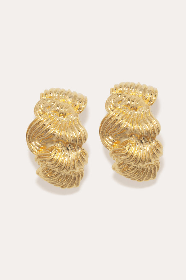 Crème au beurre (ou la cerise sur le gâteau) - Boucles d'oreilles plaqué or