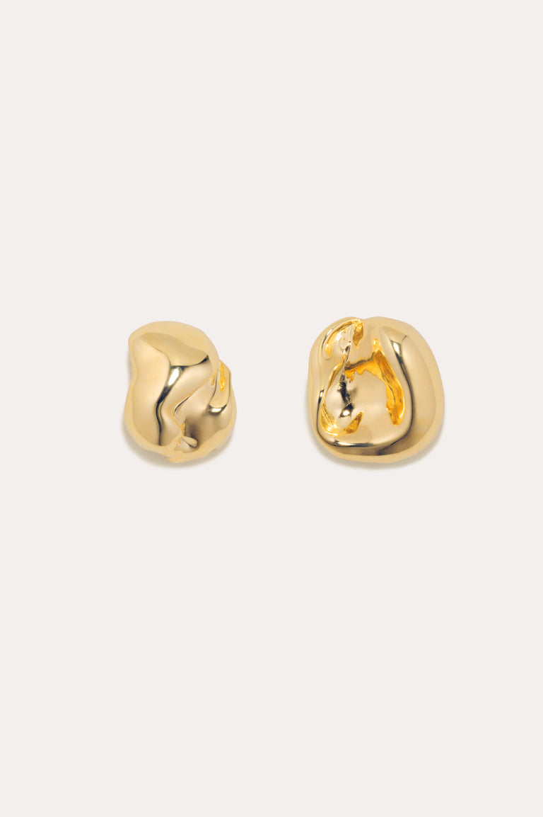 MERIT x Completedworks Organic Gold Vermeil Stud Earrings