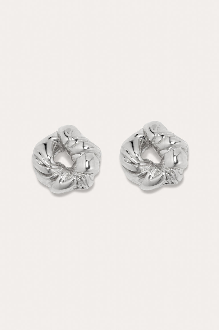 Things Find Their Place When They Fall Apart - Recycled Silver Earrings