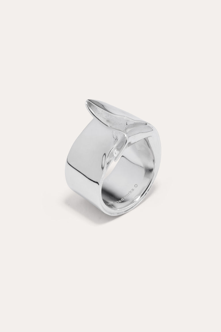 Enveloppe détrempée – Bague en argent recyclé