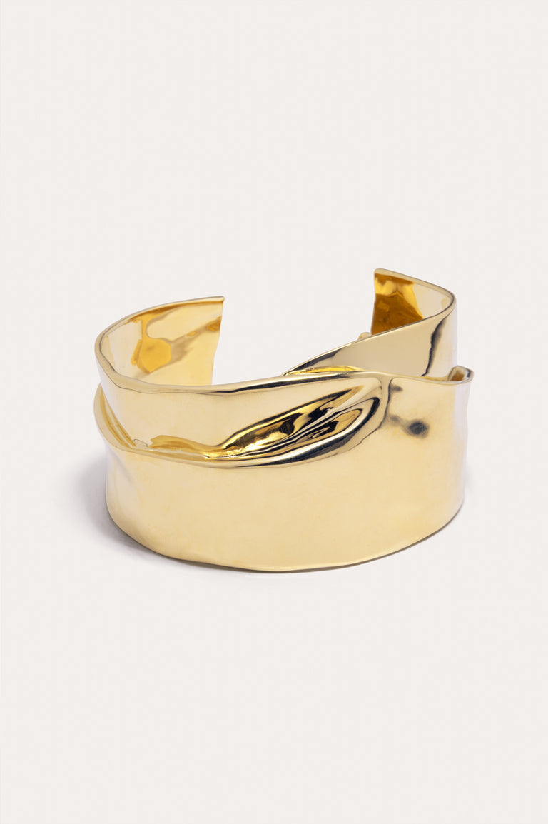 Soggy Envelope - Gold Plated Cuff