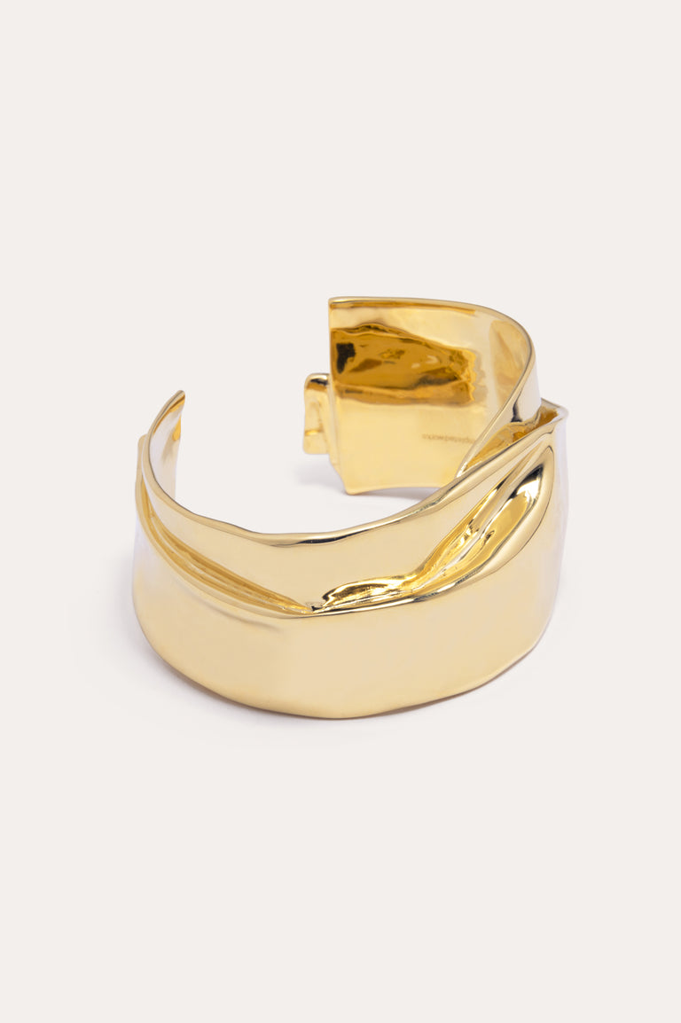 Soggy Envelope - Gold Plated Cuff