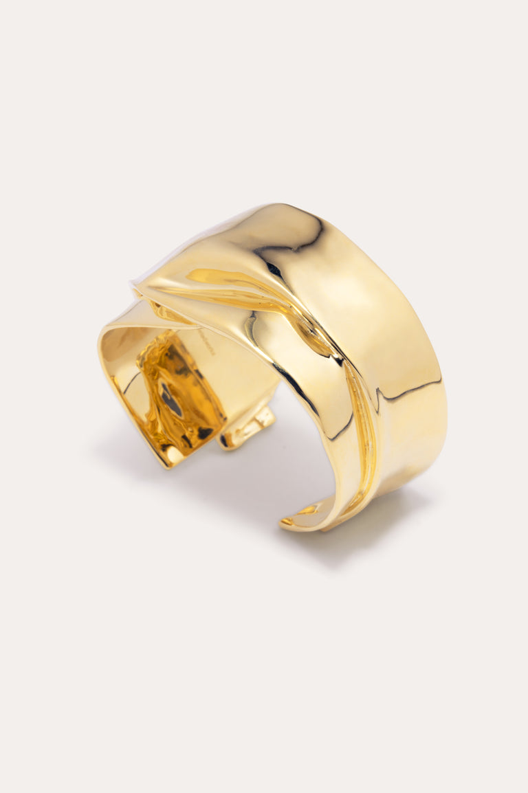 Soggy Envelope - Gold Plated Cuff
