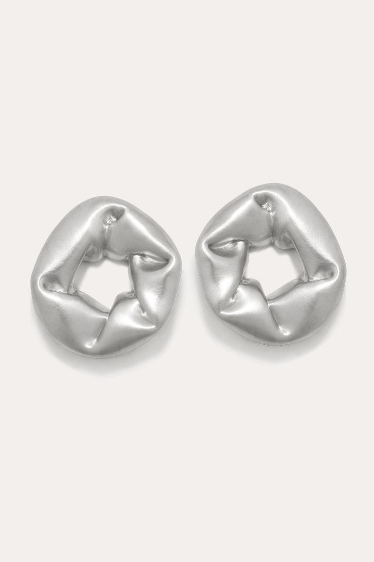 Chouchou surdimensionné - Boucles d'oreilles en argent recyclé