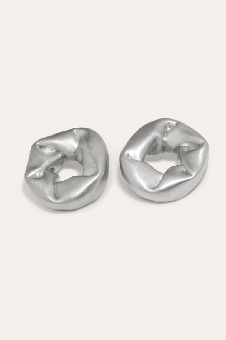 Chouchou surdimensionné - Boucles d'oreilles en argent recyclé