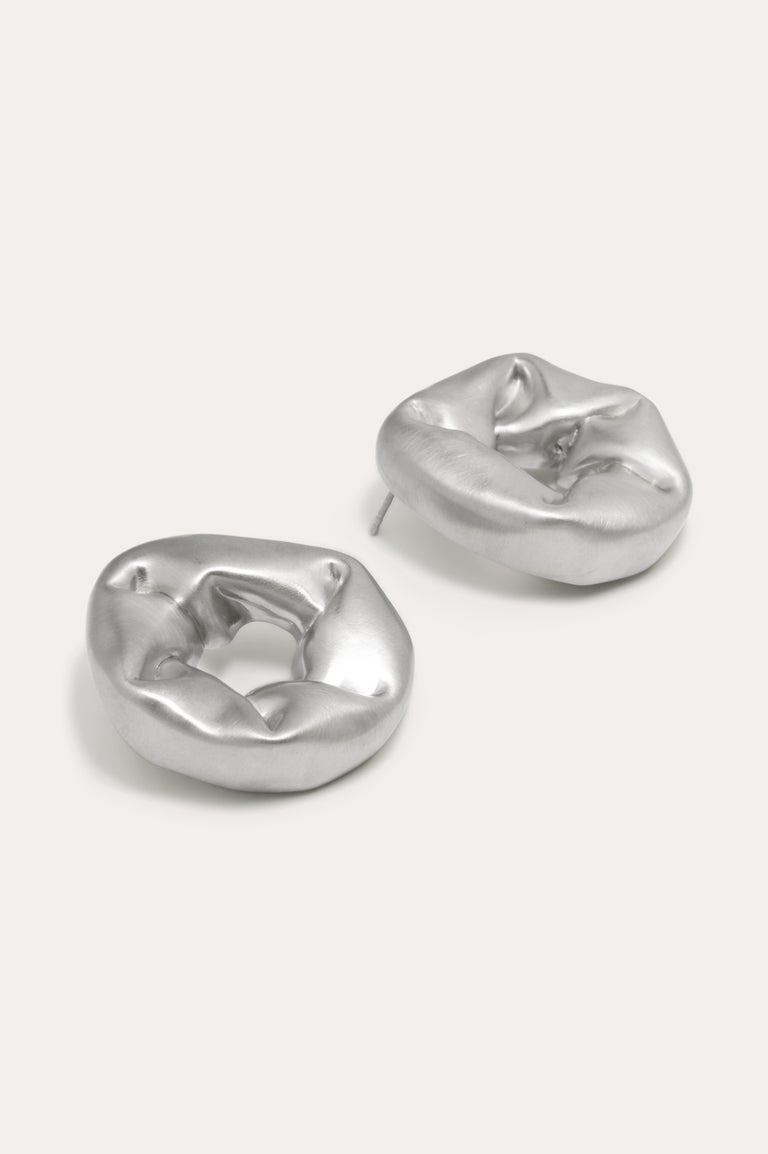 Chouchou surdimensionné - Boucles d'oreilles en argent recyclé