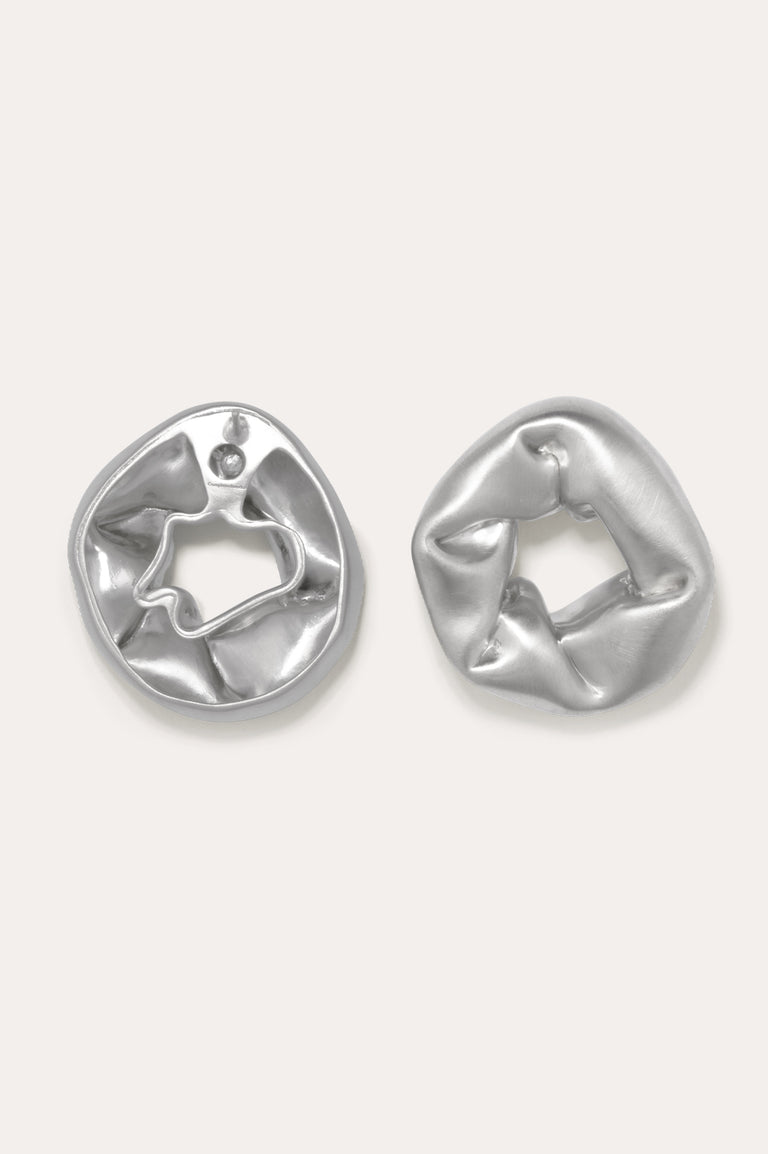 Chouchou surdimensionné - Boucles d'oreilles en argent recyclé