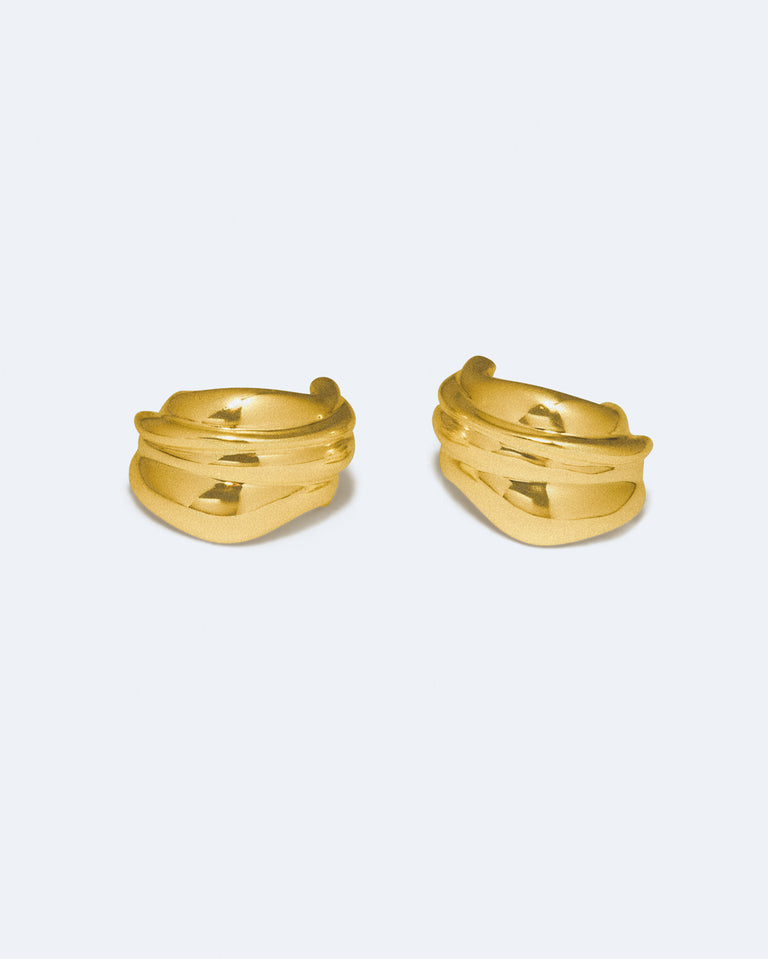 Foreshore - Satin Recycled Gold Vermeil Earrings