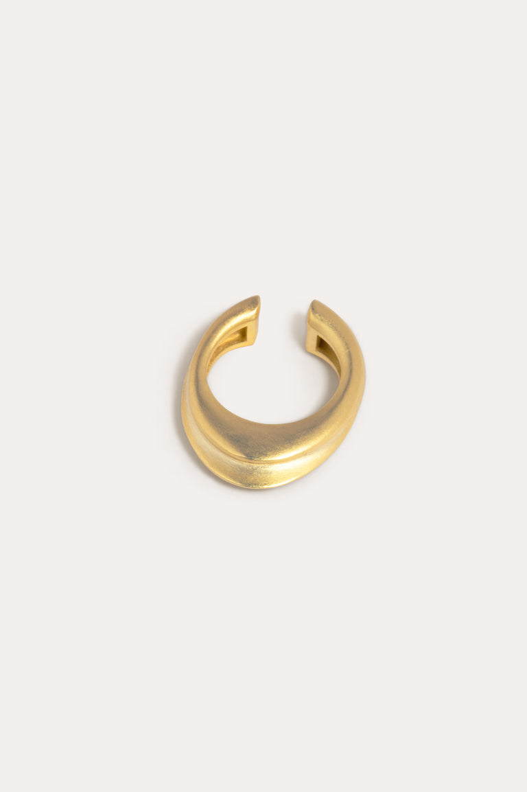 Est-ce captivant ? - Lot de 3 boucles d'oreilles manchette plaquées or satiné