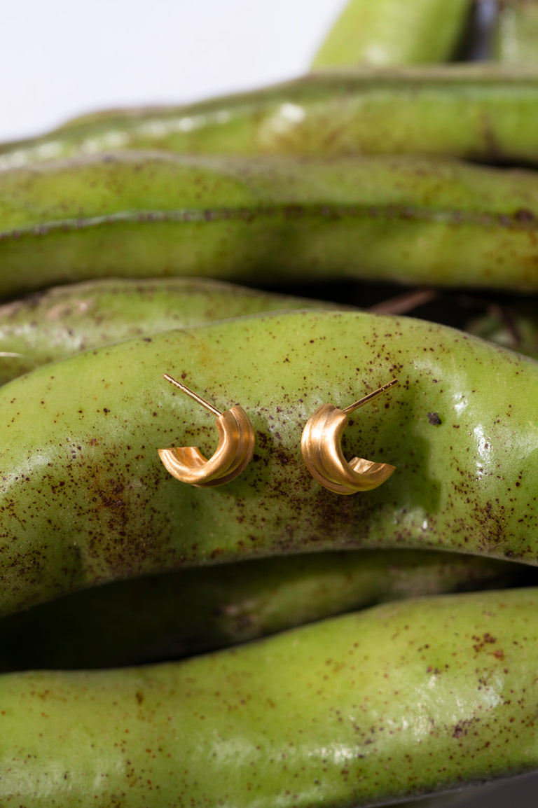 Foreshore - Satin Recycled Gold Vermeil Earrings