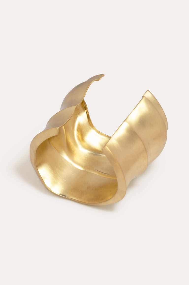 Estran - Bouton de manchette plaqué or satiné