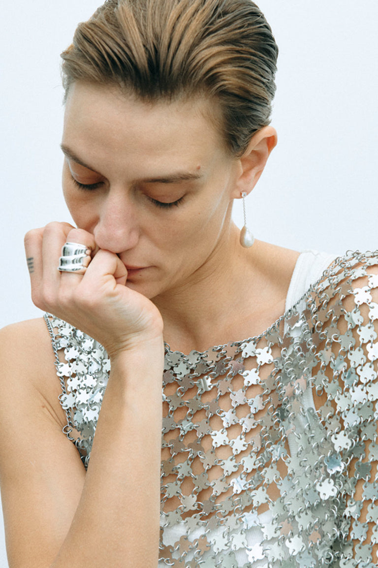 Estran - Bague plaquée or satiné