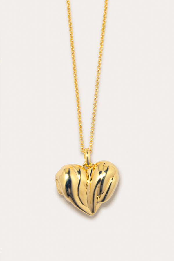 Médaillon Cœur - Pendentif en Vermeil d'Or Recyclé