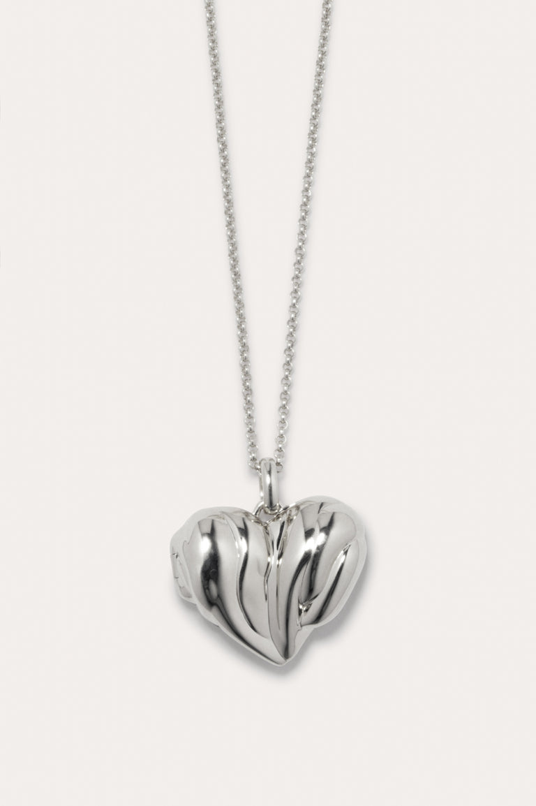Heart Locket - Recycled Silver Pendant