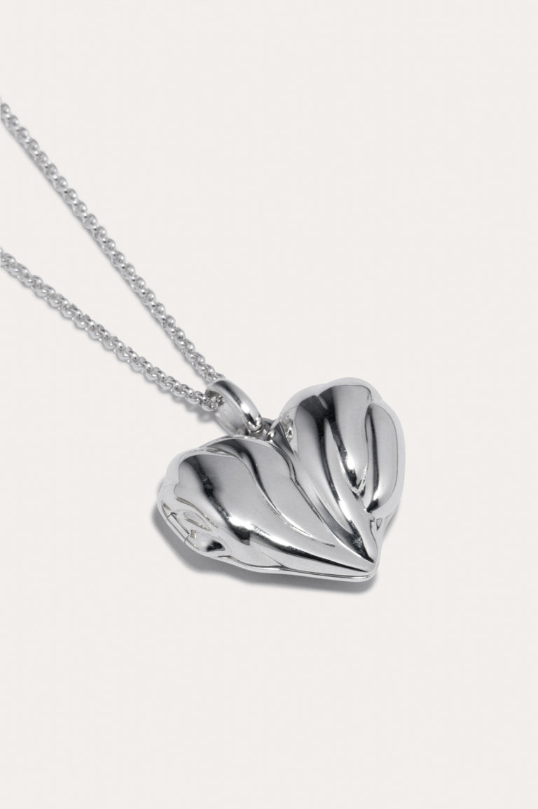 Heart Locket - Recycled Silver Pendant