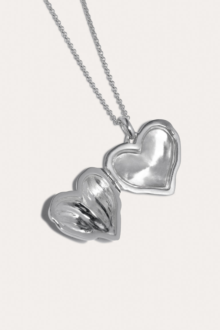 Heart Locket - Recycled Silver Pendant