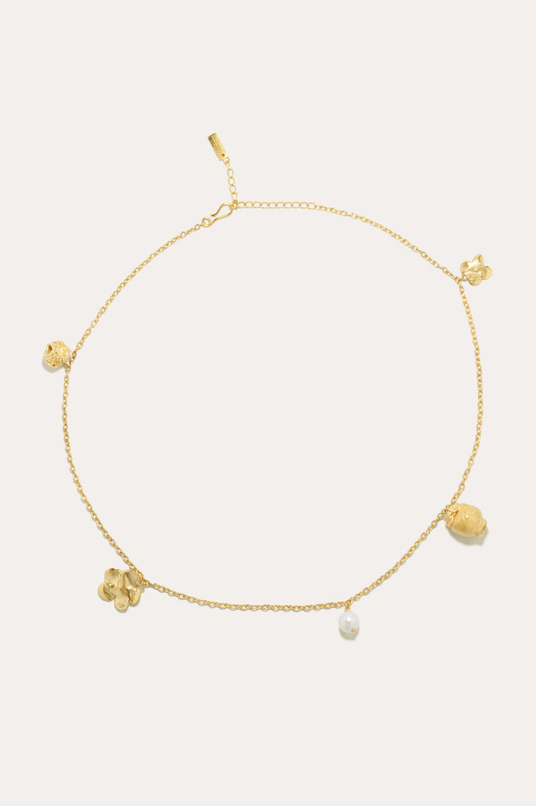 R2235 - Pearl and Gold Plated Necklace
