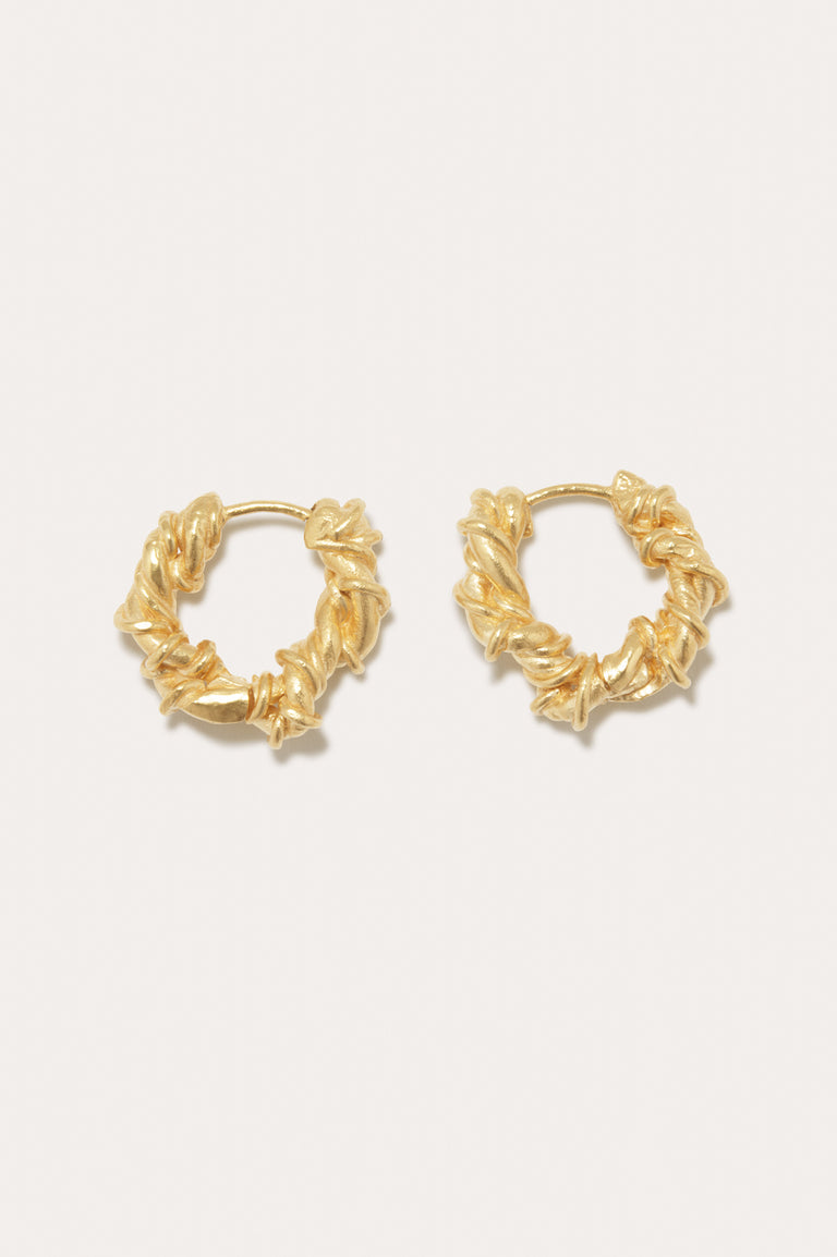 The Fates Were Interwoven - Gold Plated Earrings
