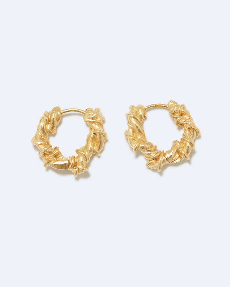 Les destins étaient entrelacés - Boucles d'oreilles plaquées or