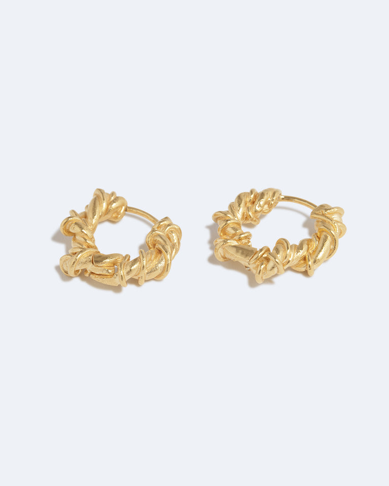 Les destins étaient entrelacés - Boucles d'oreilles plaquées or