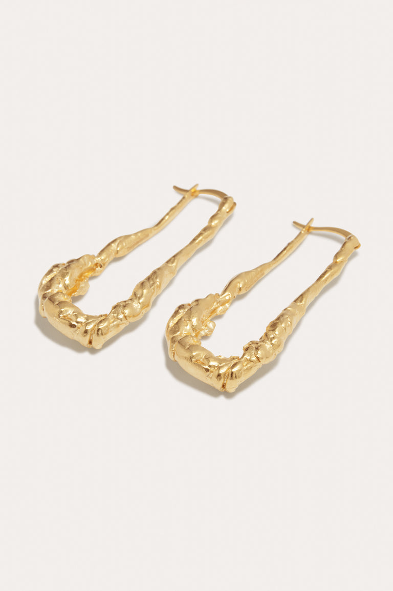 Dripstone - Gold Plated Earrings