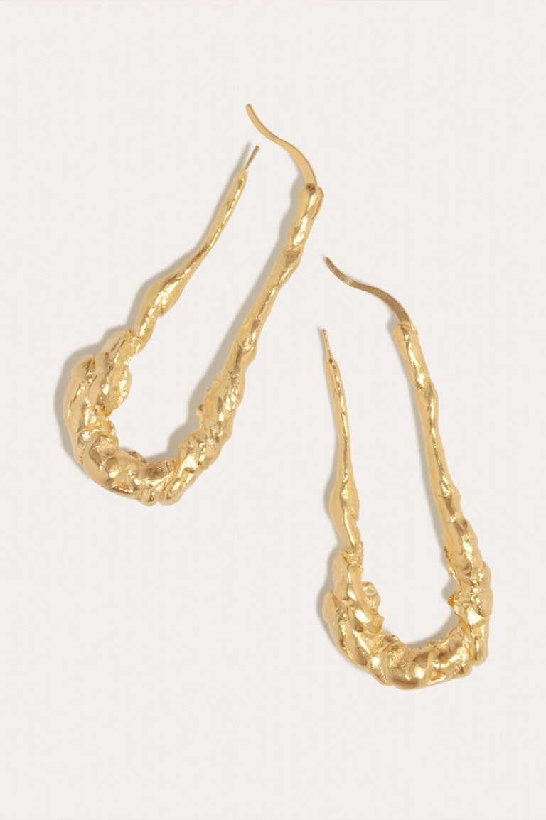 Dripstone - Gold Plated Earrings