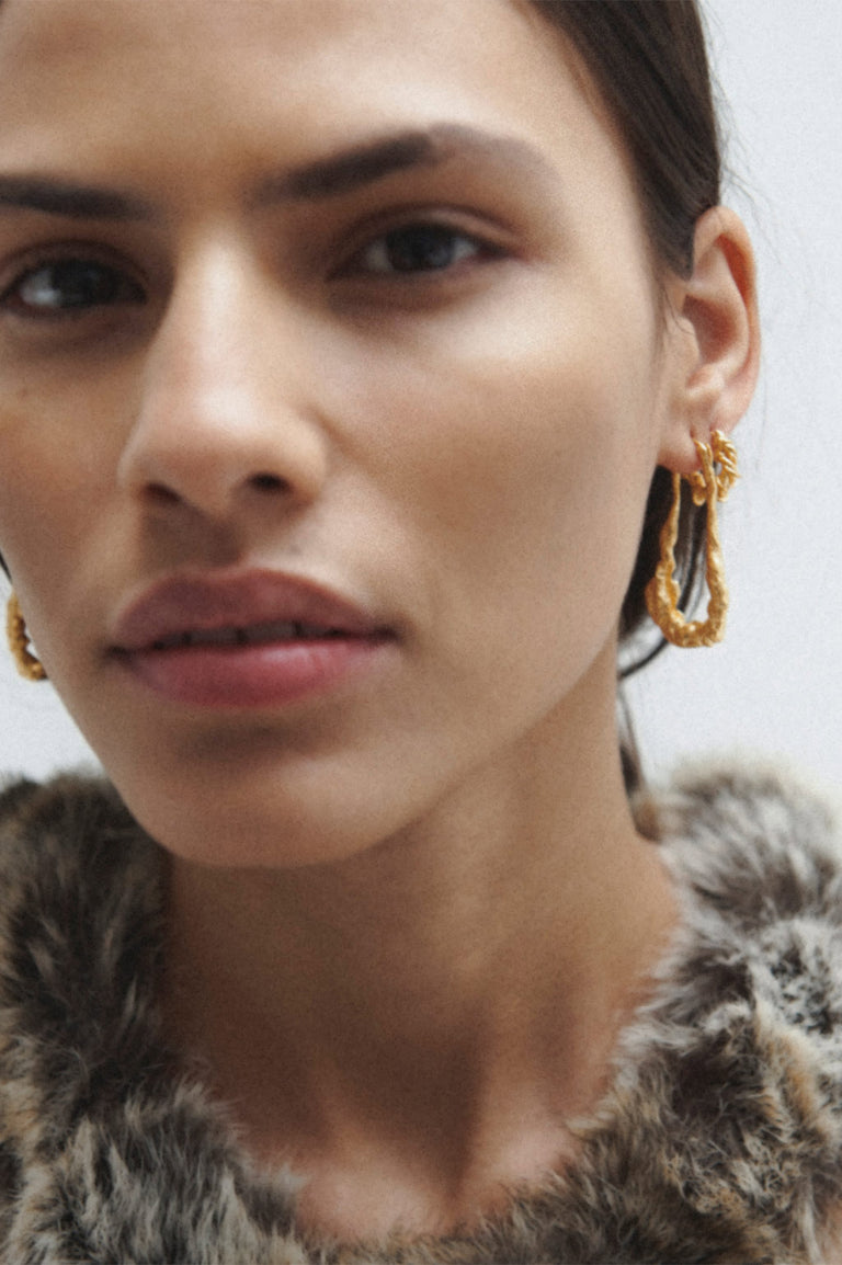 Dripstone - Gold Plated Earrings