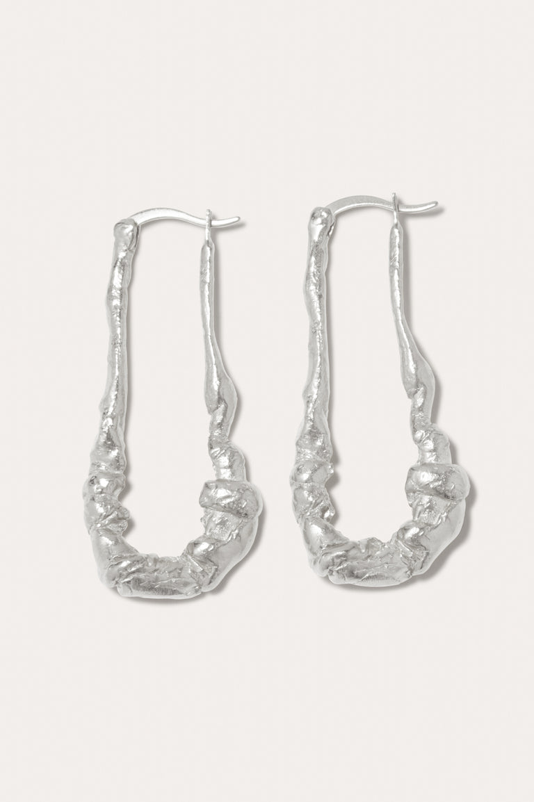 Dripstone - Silver Plated Earrings
