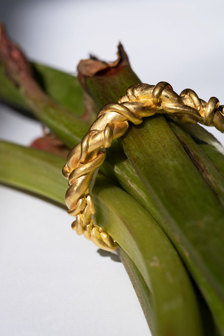 Labyrinth - Gold Plated Cuff
