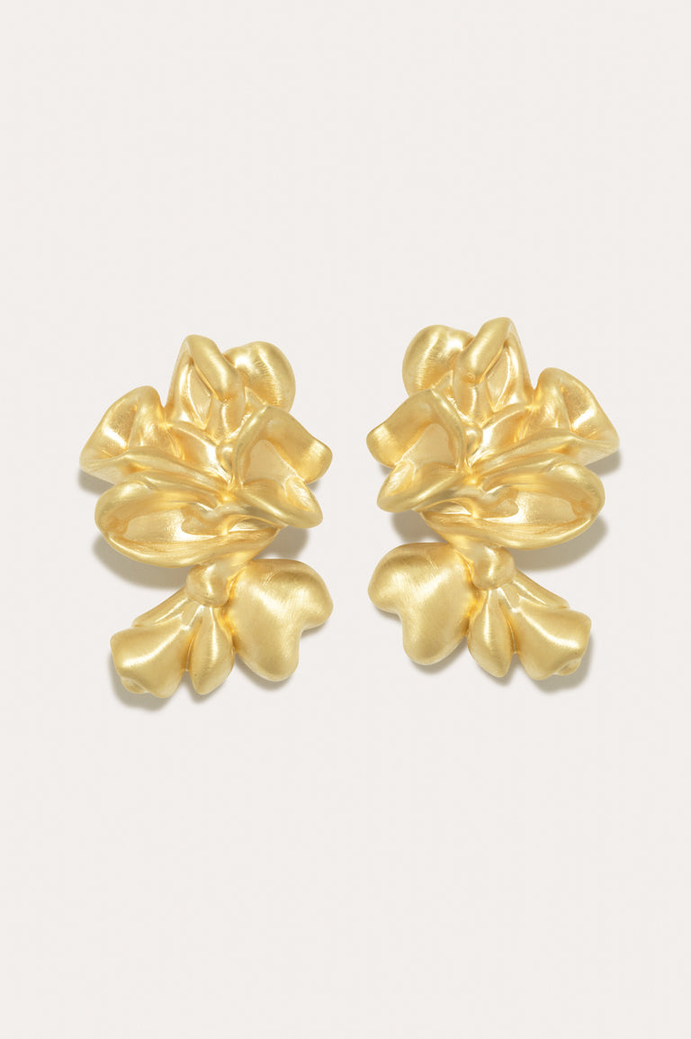 Oversized Splotch - Recycled Gold Vermeil Earrings