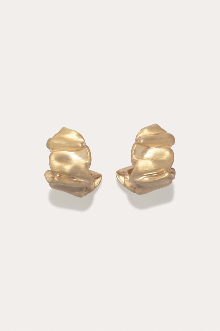 R2255- Boucles d'oreilles plaquées or