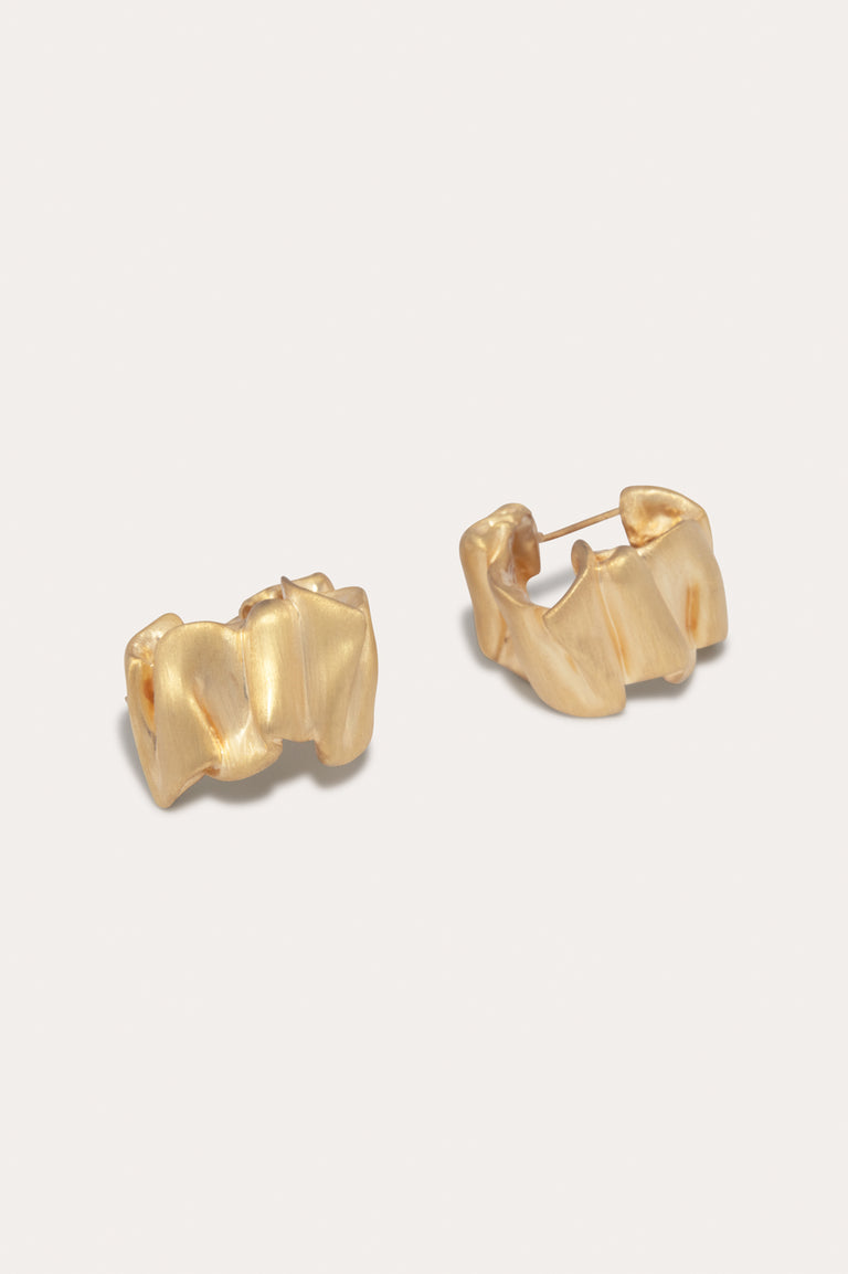 R2255- Boucles d'oreilles plaquées or