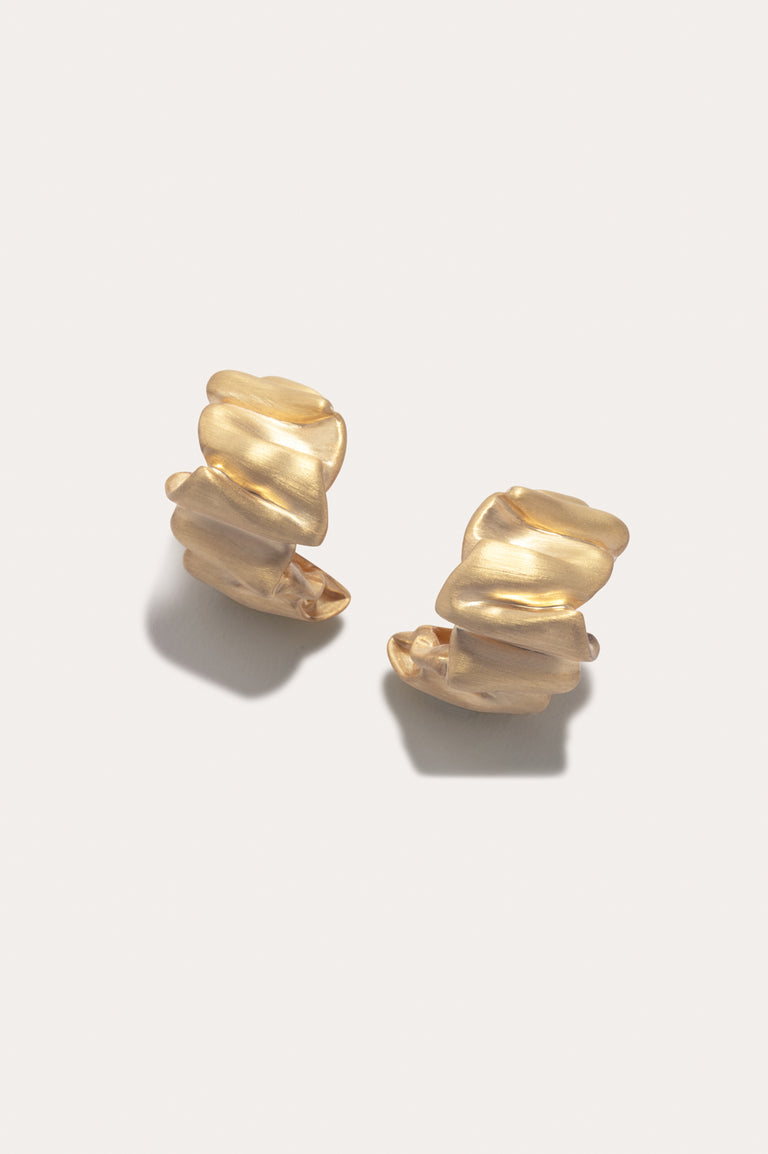 R2255- Boucles d'oreilles plaquées or