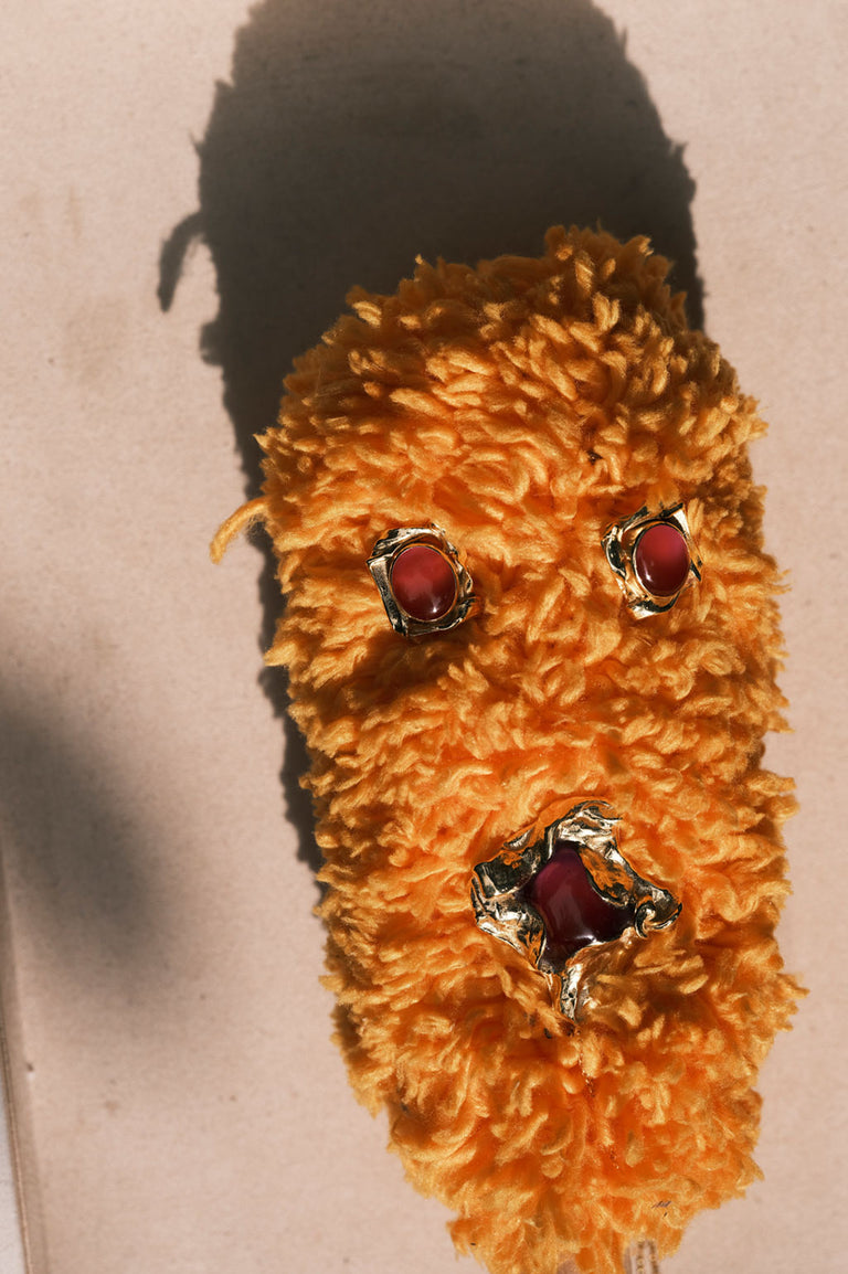 R2262 - Pink Resin and Gold Plated Pendant