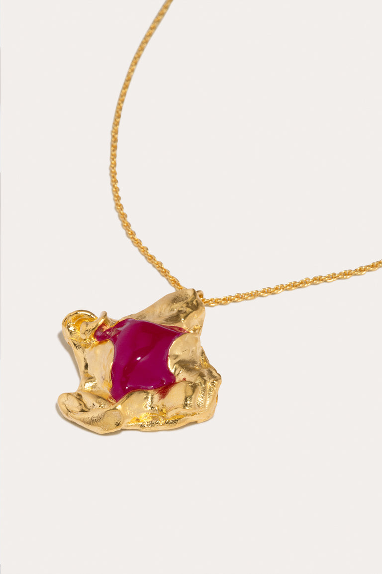 Galileo - Pink Resin and Gold Plated Pendant