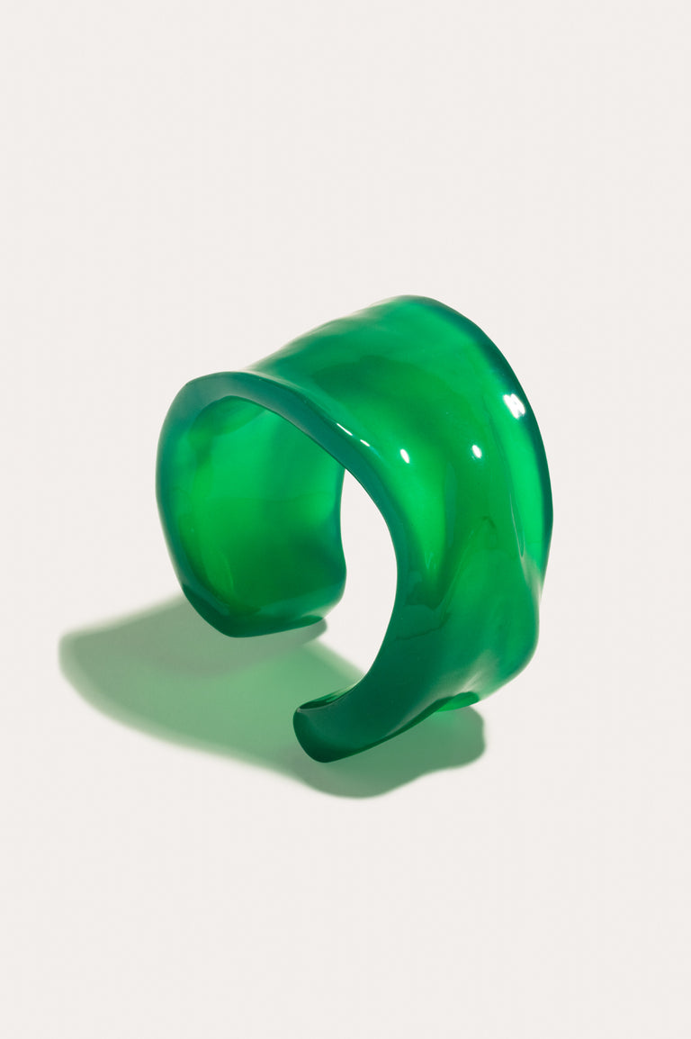 Thick as Thieves - Green Resin Cuff