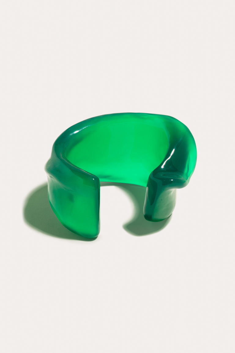 Thick as Thieves - Green Resin Cuff