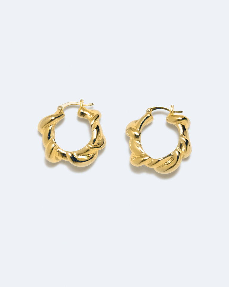 H93 - Boucles d'oreilles en résine verte et argent recyclé