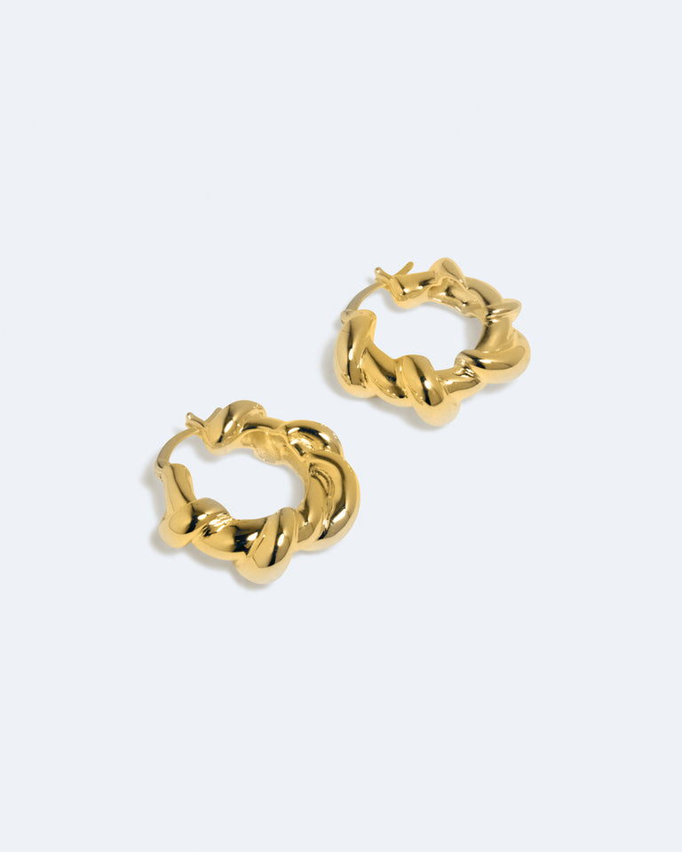 H93 - Boucles d'oreilles en résine verte et argent recyclé