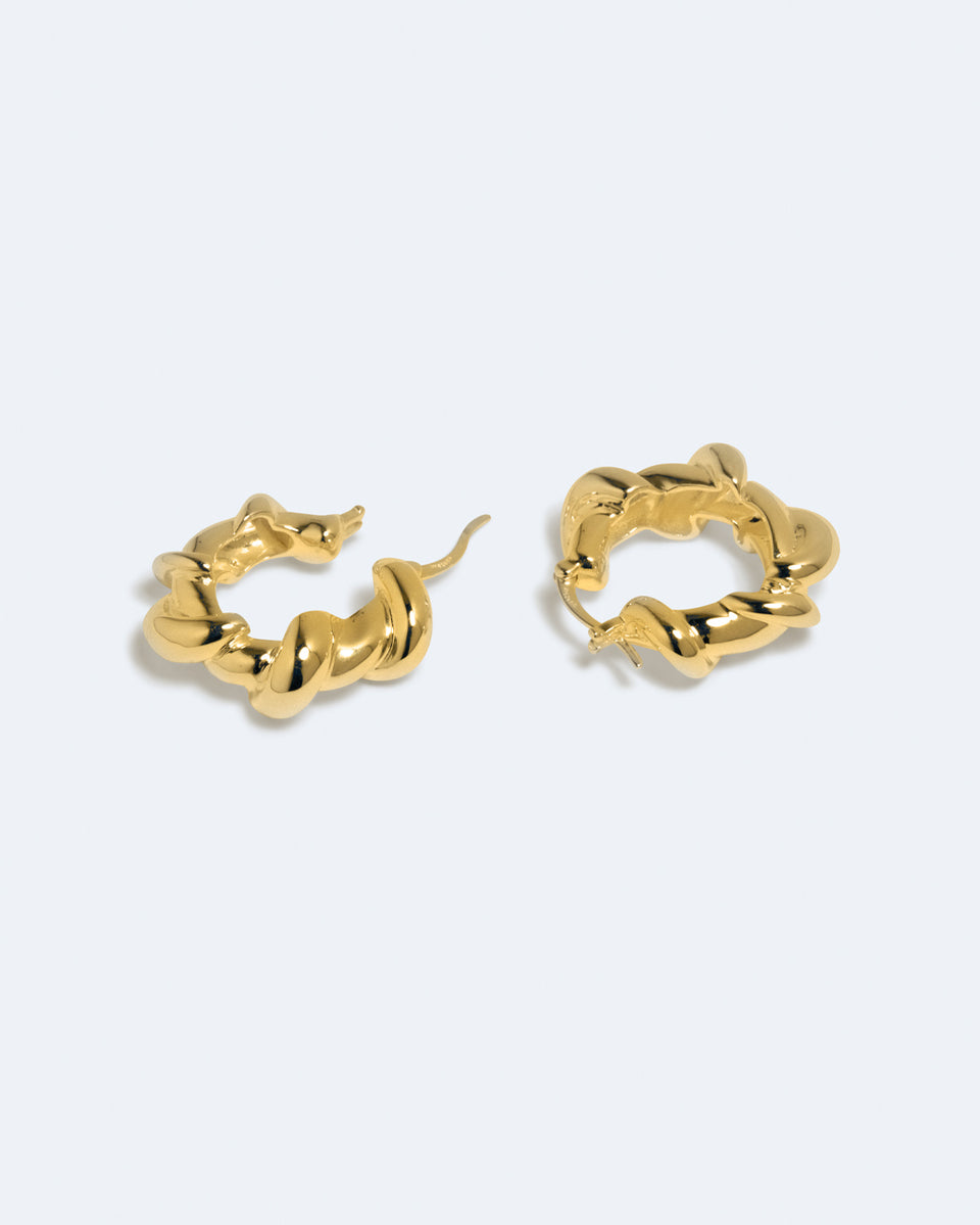 H93 - Boucles d'oreilles en résine verte et argent recyclé