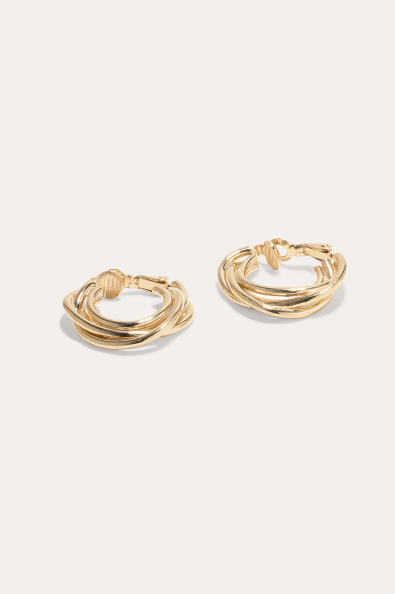 Encounter - Gold Vermeil Clip Earrings