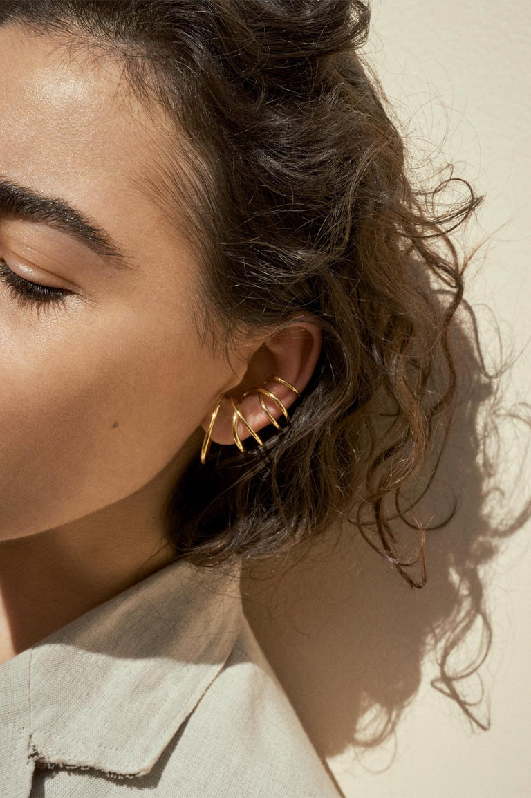 Bend in the River - Recycled Silver Ear Cuff