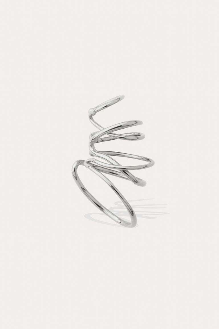 Bend in the River - Recycled Silver Ear Cuff