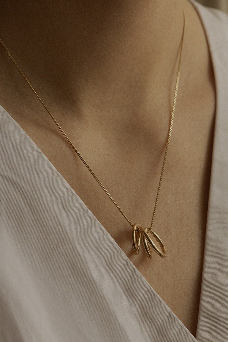 Pendentif Plaqué Platine - Flow