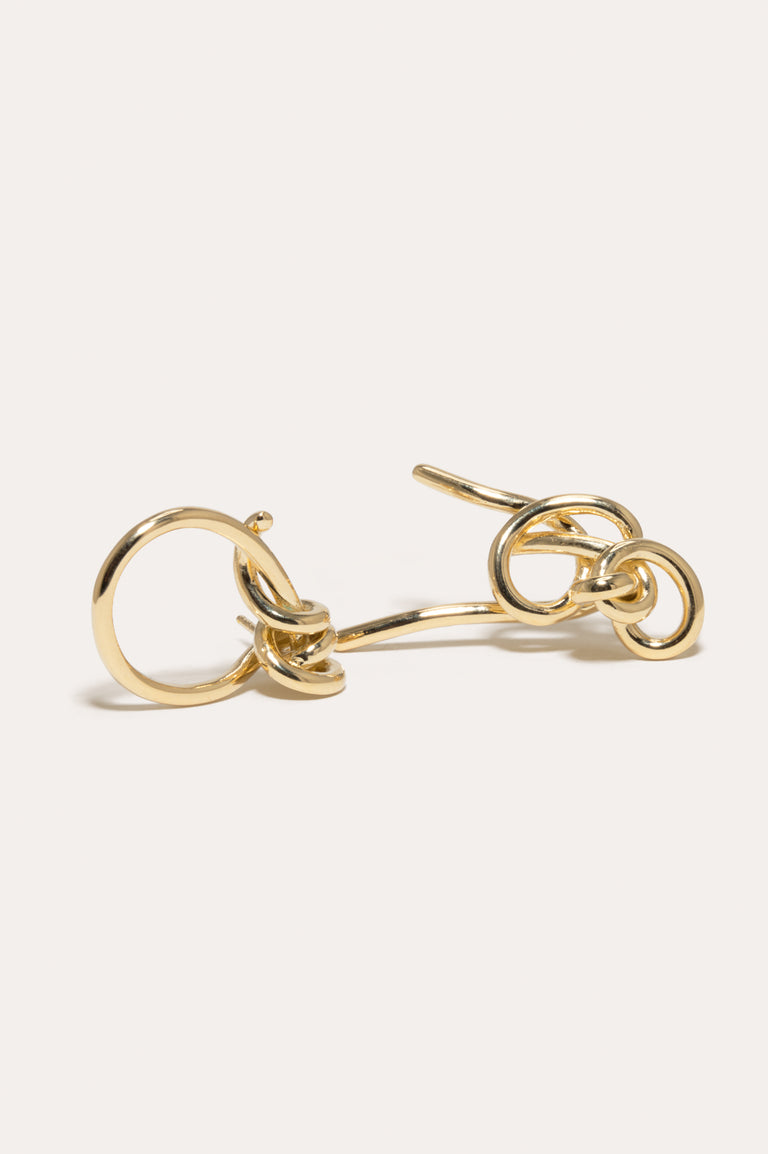 "Notsobig" Thread II - Recycled Gold Vermeil Earrings