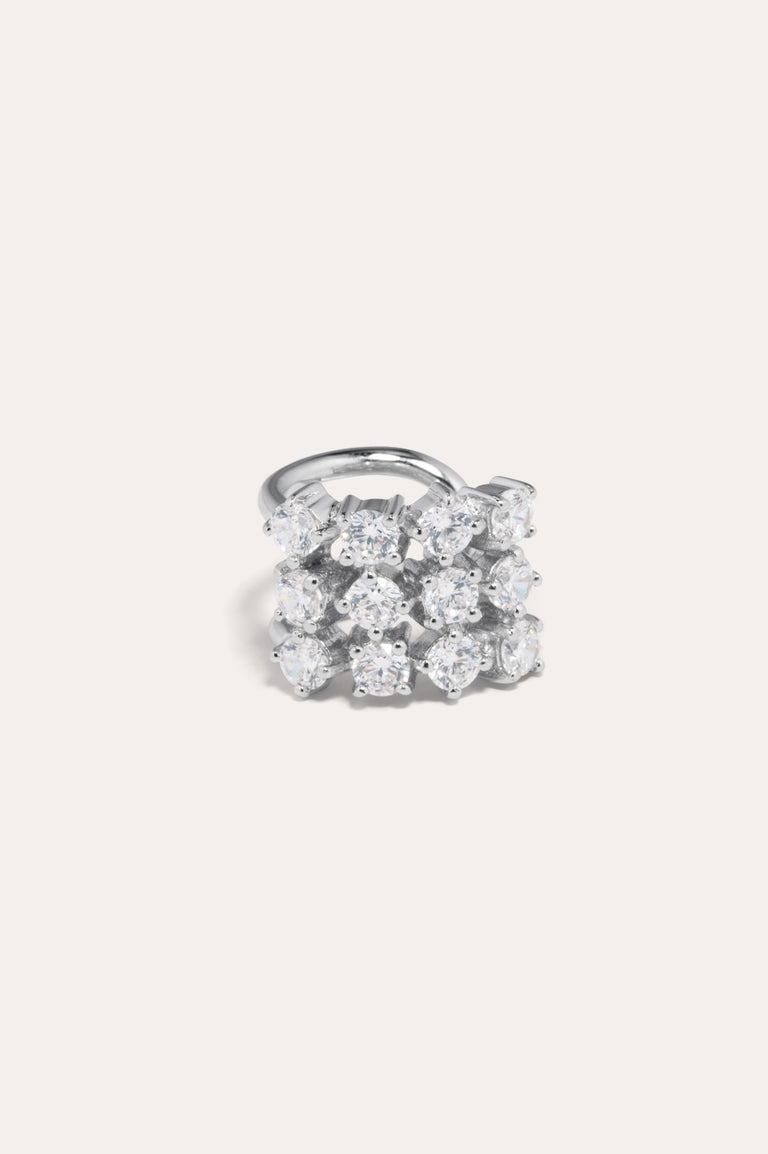 Juggernaut - Manchette d'oreille en zircone et argent recyclé