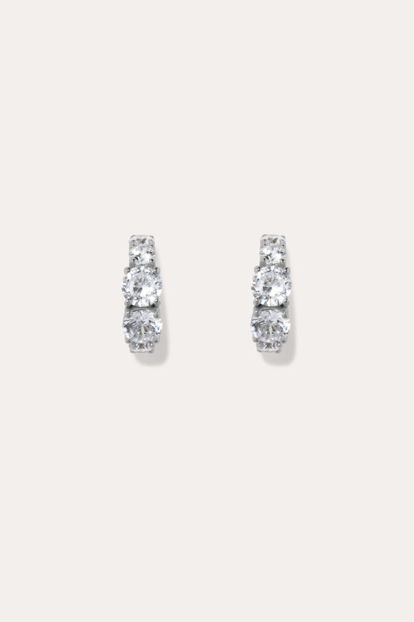 Z105 - Boucles d'oreilles en argent recyclé et zircone