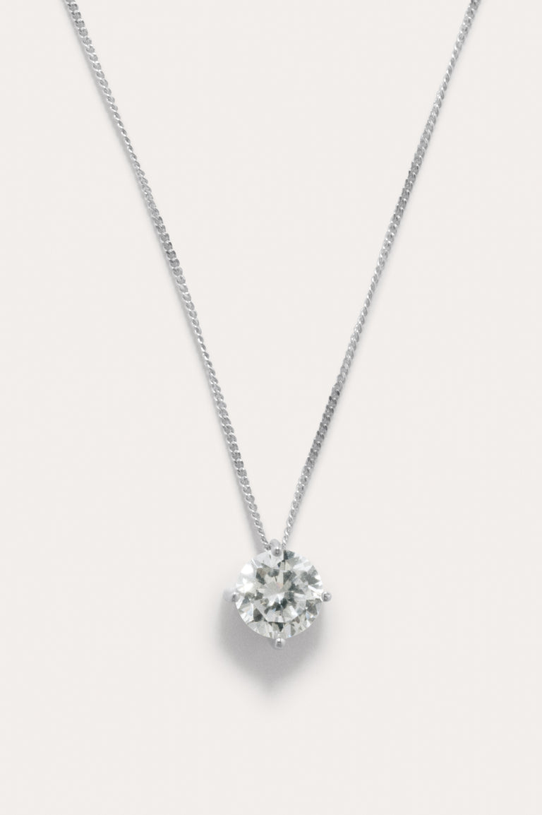 The Keeper - Zirconia and Recycled Silver Pendant