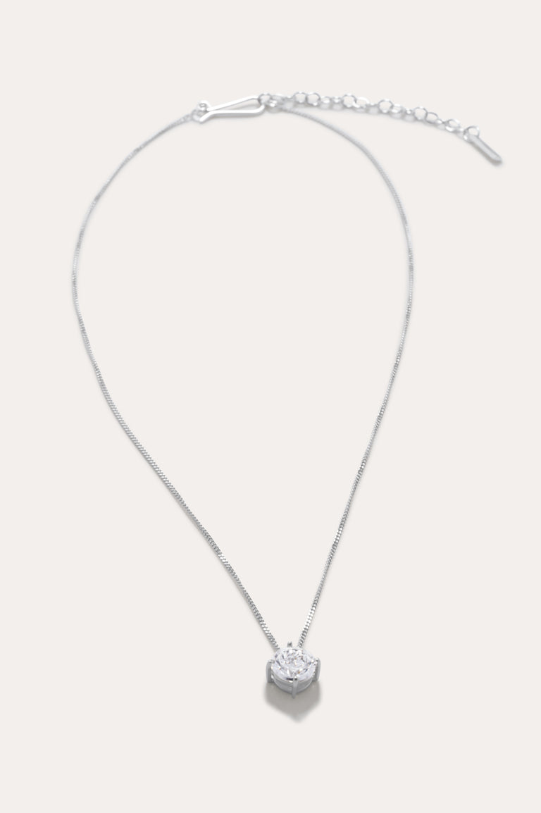 The Keeper - Zirconia and Recycled Silver Pendant