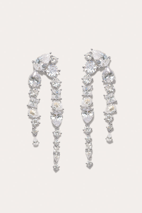 Corus - Boucles d'oreilles en zircone et argent recyclé